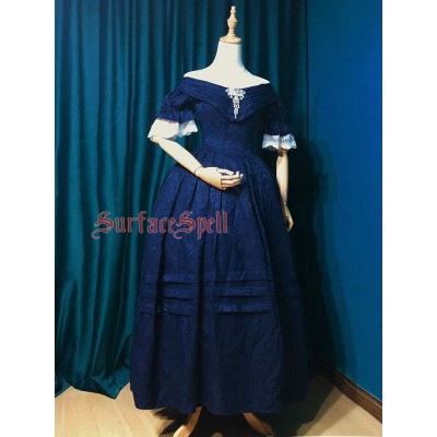 Surface Spell Gothic Portrait of a Lady Crinolines Jacquard Long One Piece(Full Payment Without Shipping)